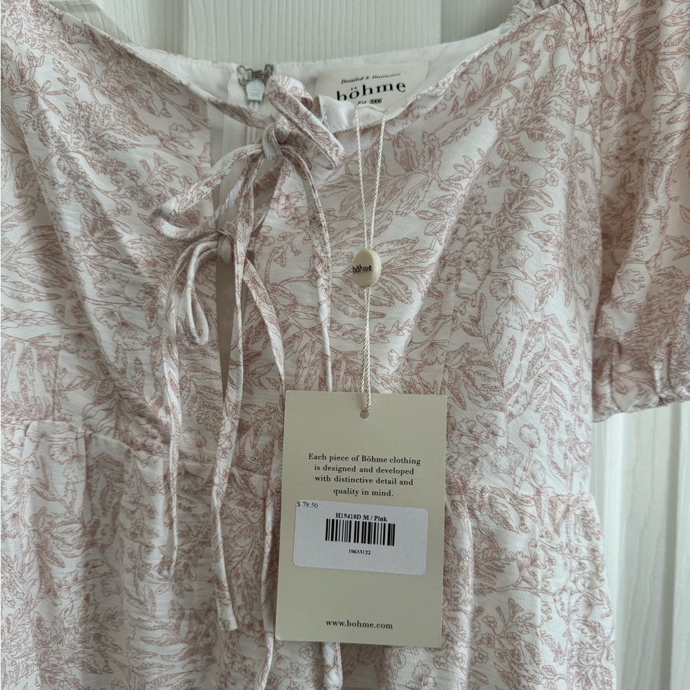 Bohme Cream Puff Sleeve Midi Dress - Picture 5 of 5